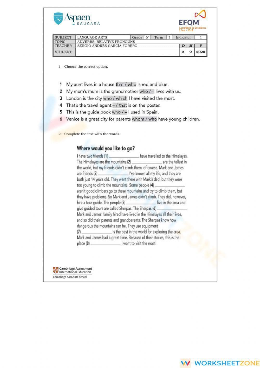 Performance Evaluation - Page 1