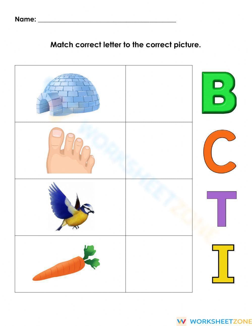 Letter to Picture Matching - Page 1