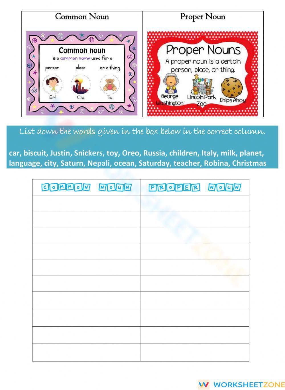 Common and Proper Noun - Page 1