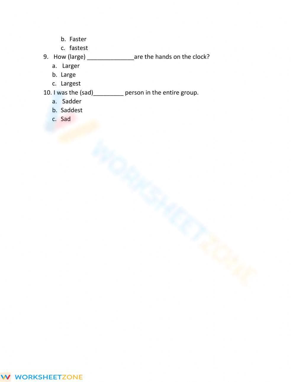 Comparative and Superlative Adjectives - Page 2