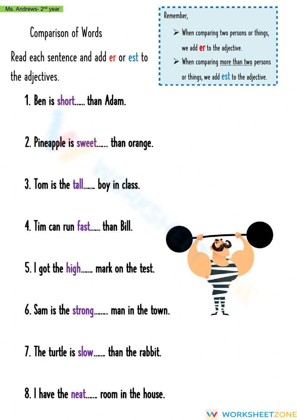 Comparative and Superlative Adjectives - Page 1