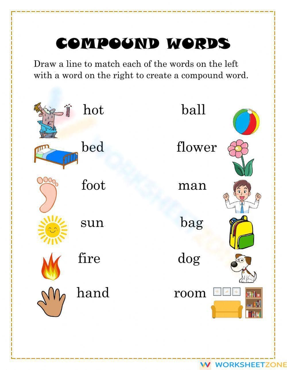 Compound Word Matching with Pictures - Page 1