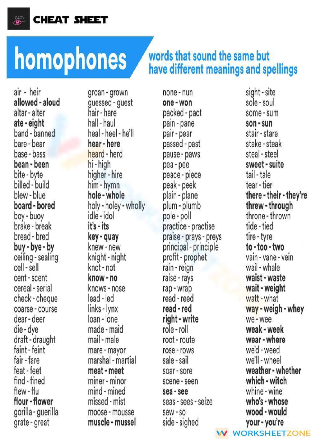 Homophones. Practice 1 - Page 4