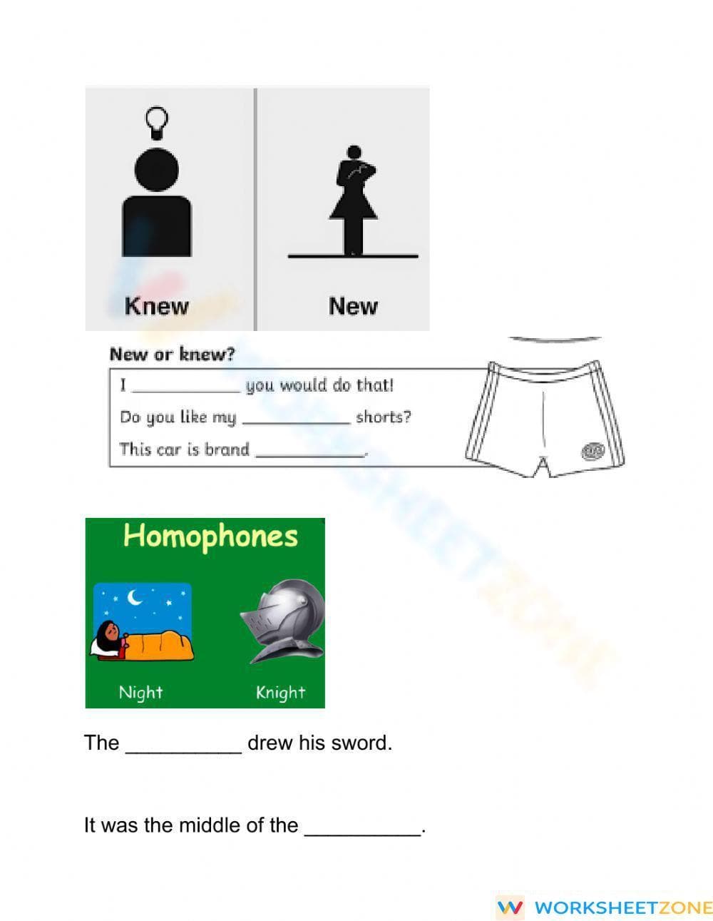 Homophones - Page 1