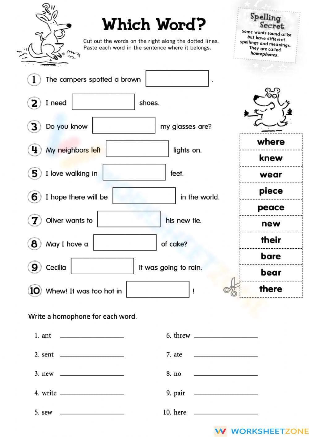 Homophones. Practice 2 - Page 2