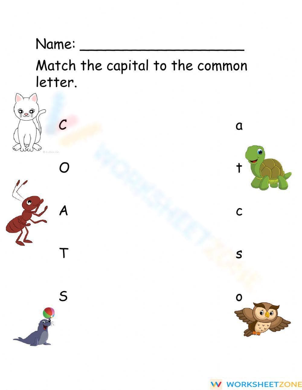 Matching letters - Page 1