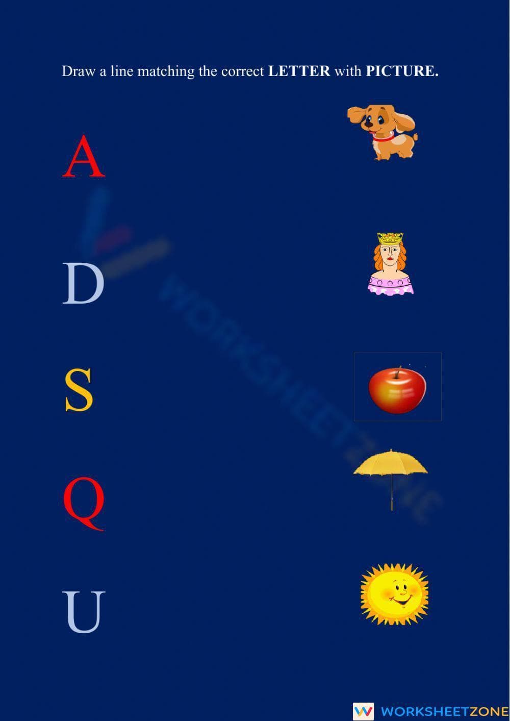 Matching Letters with pictures - Page 1