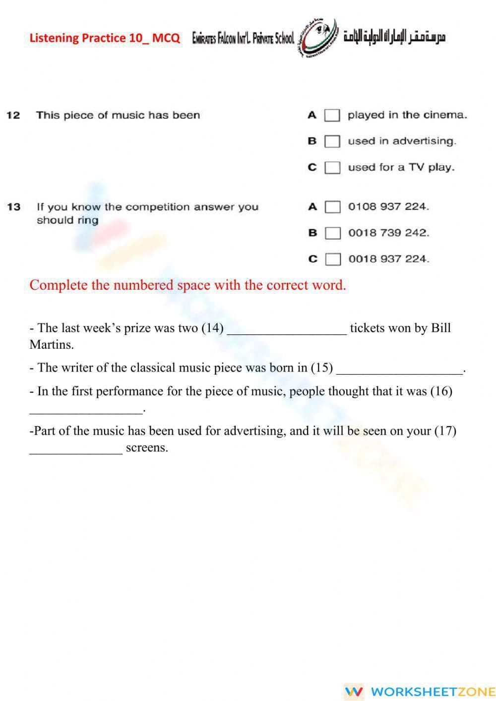 Listening practice 10 - Page 2