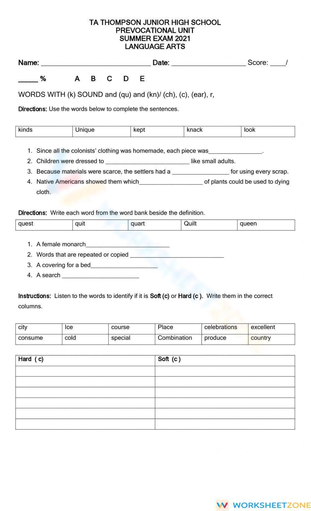 Language Arts - Page 1