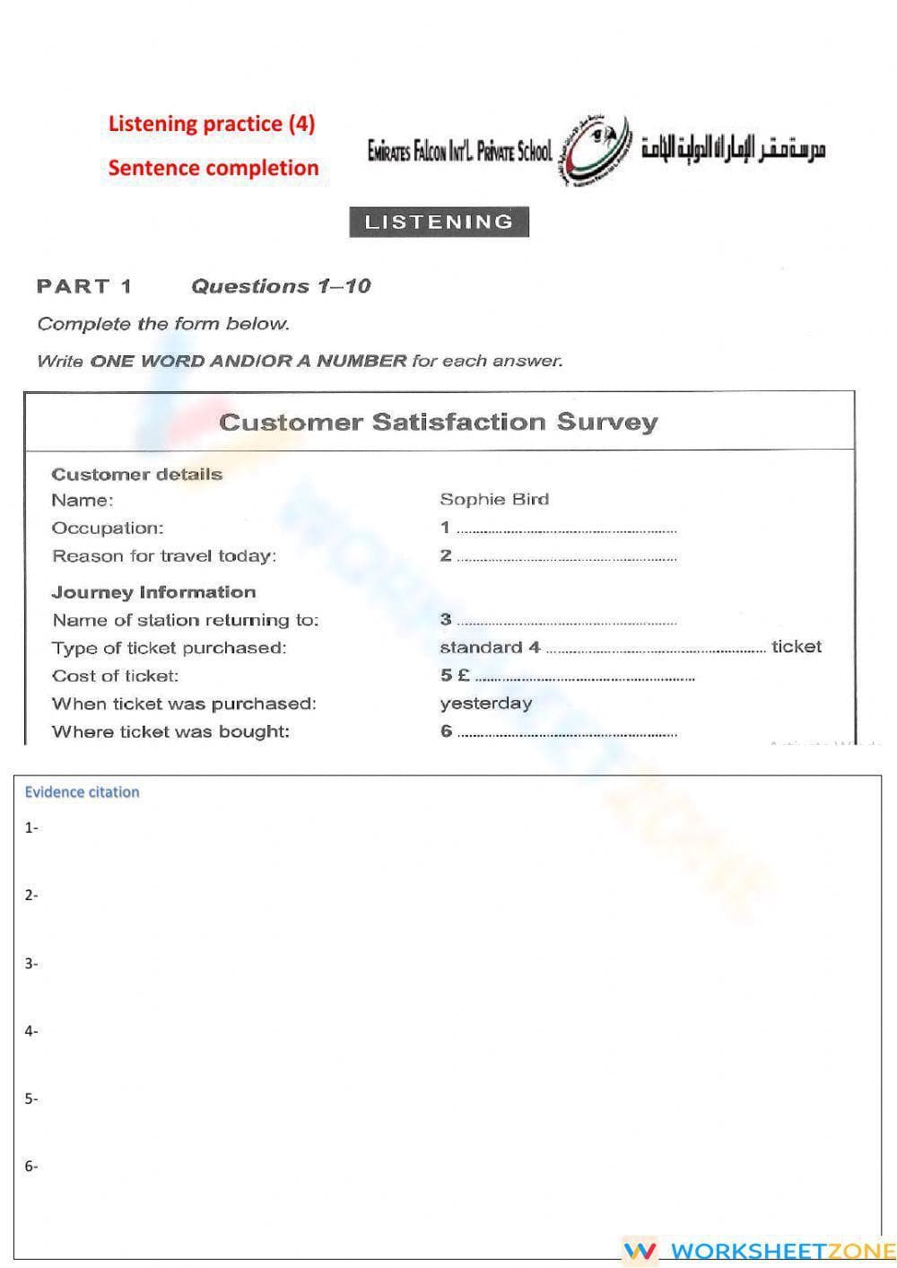 Listening practice 4 - Page 1