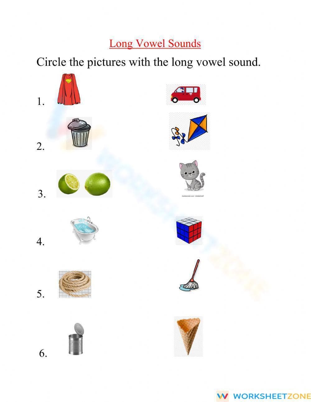 Vowel Sounds - Page 1