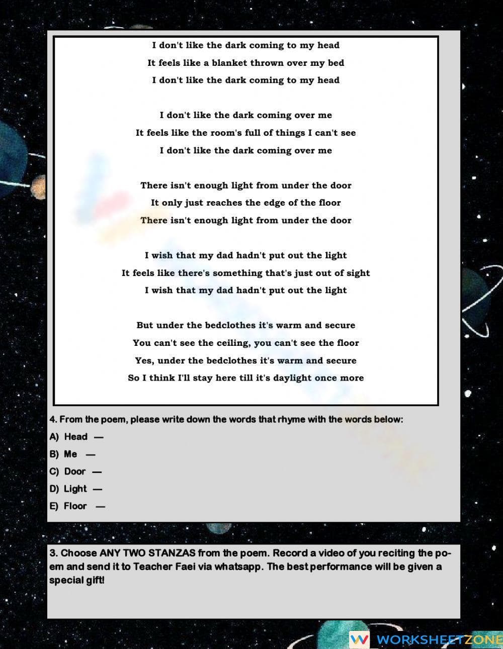 Poem: The Dark by Adrian Henri - Page 2