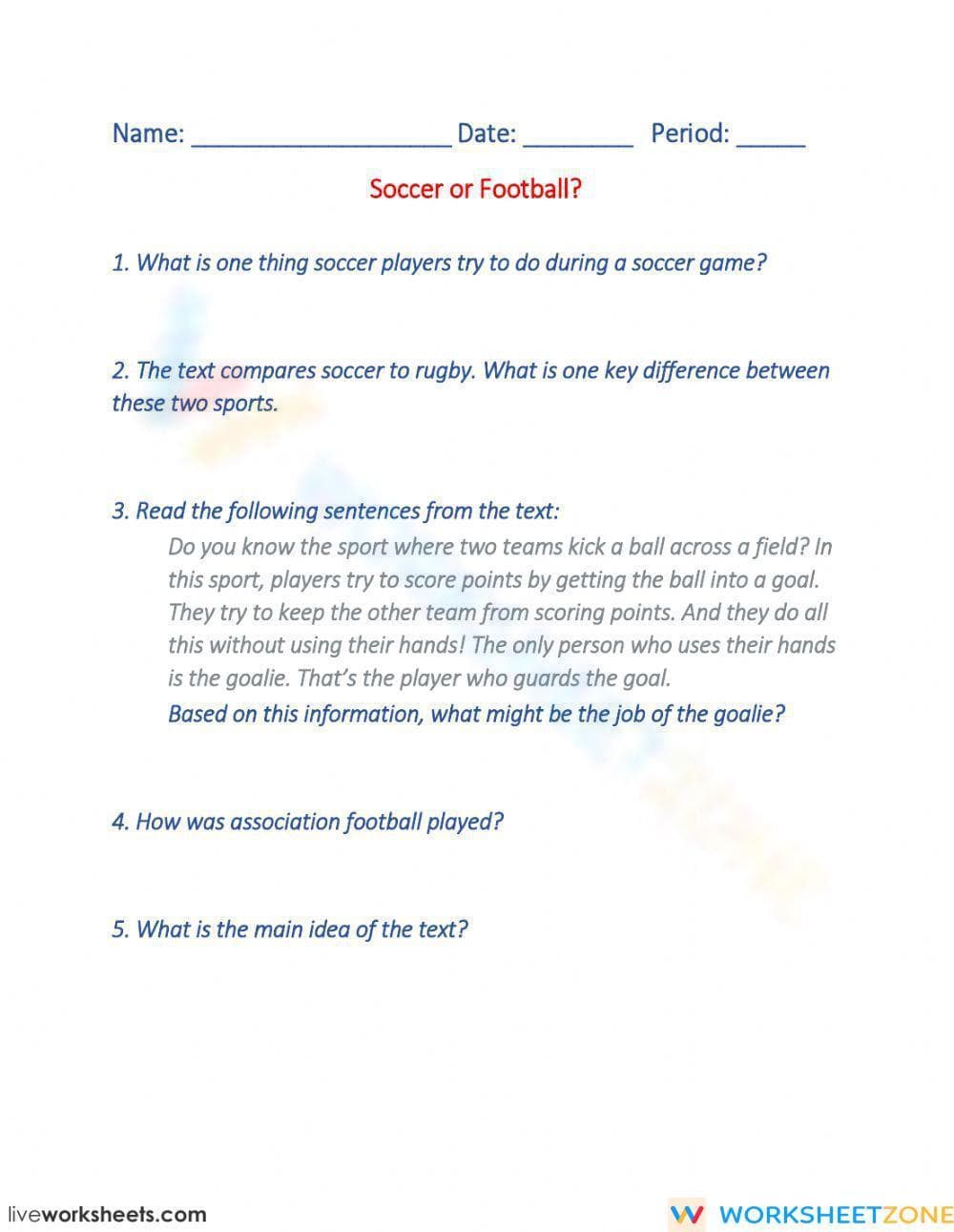 Soccer or Football? - Page 1