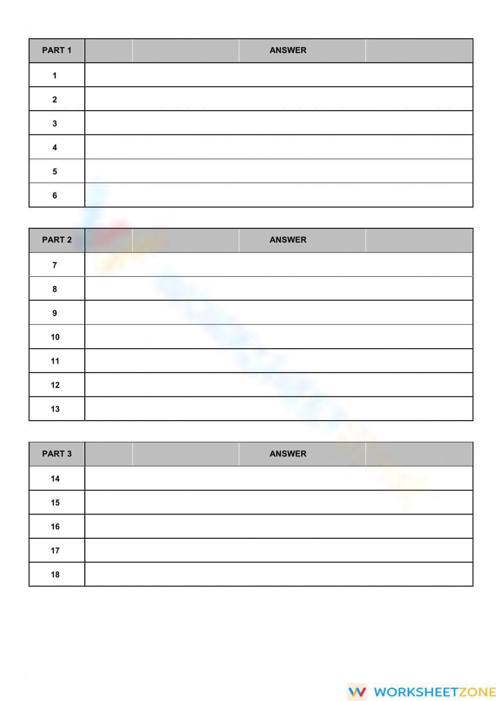 Mock Answer Key - Reading & Writing - Page 1