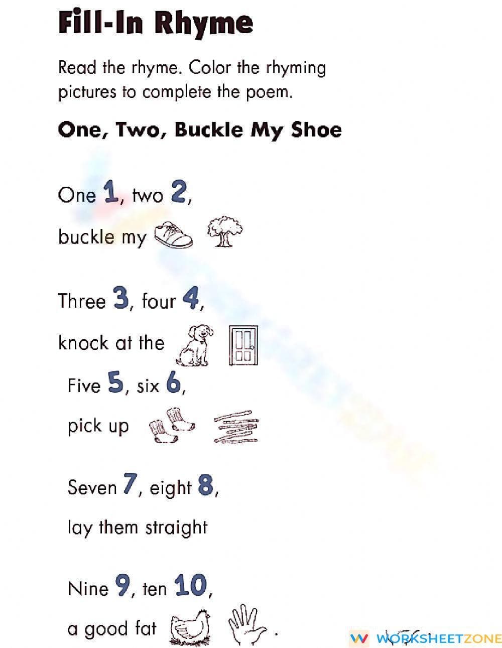 Fill in the rhyme - Page 1