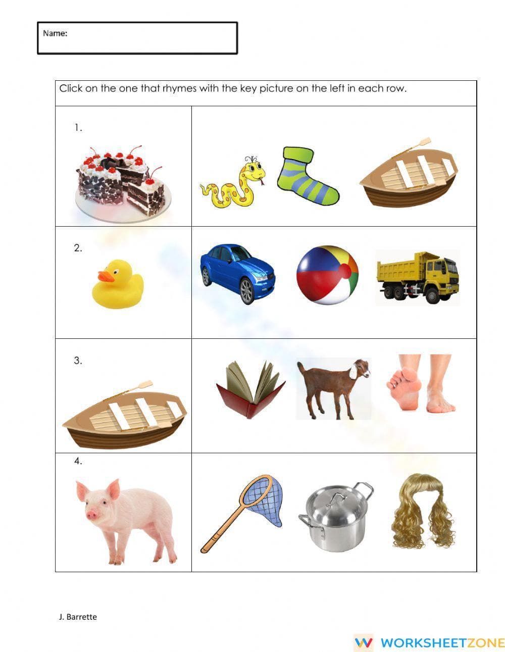 Rhyming words - Page 1