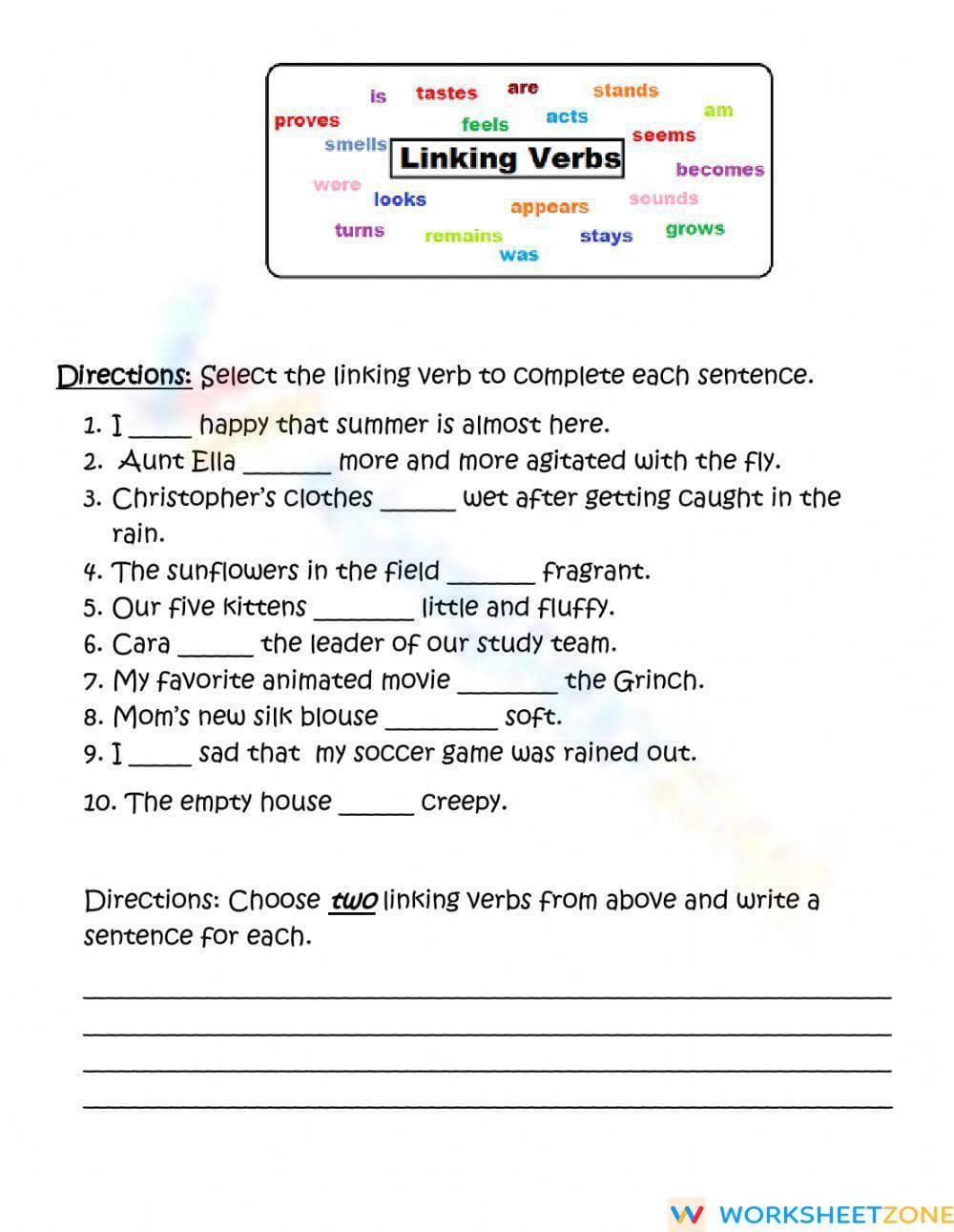 Linking Verb - Page 1