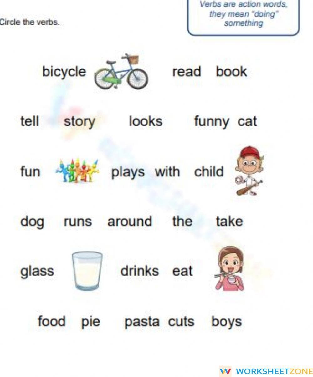 Identifying verbs - Page 1