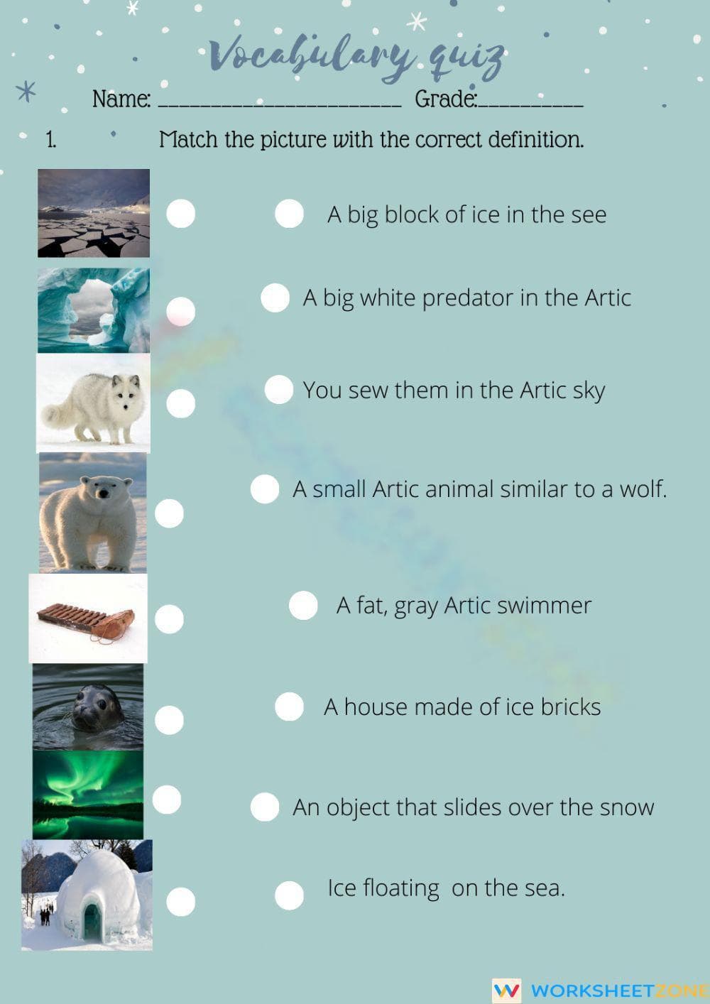 Cold places quiz - Page 1