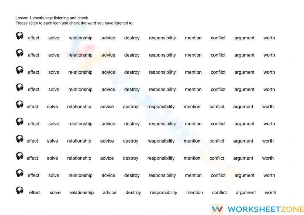 Listen to new words - Page 1