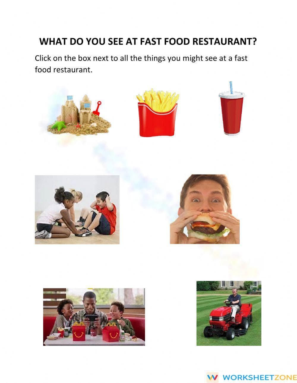 What Do You See at a Fast Food Restaurant - Page 1