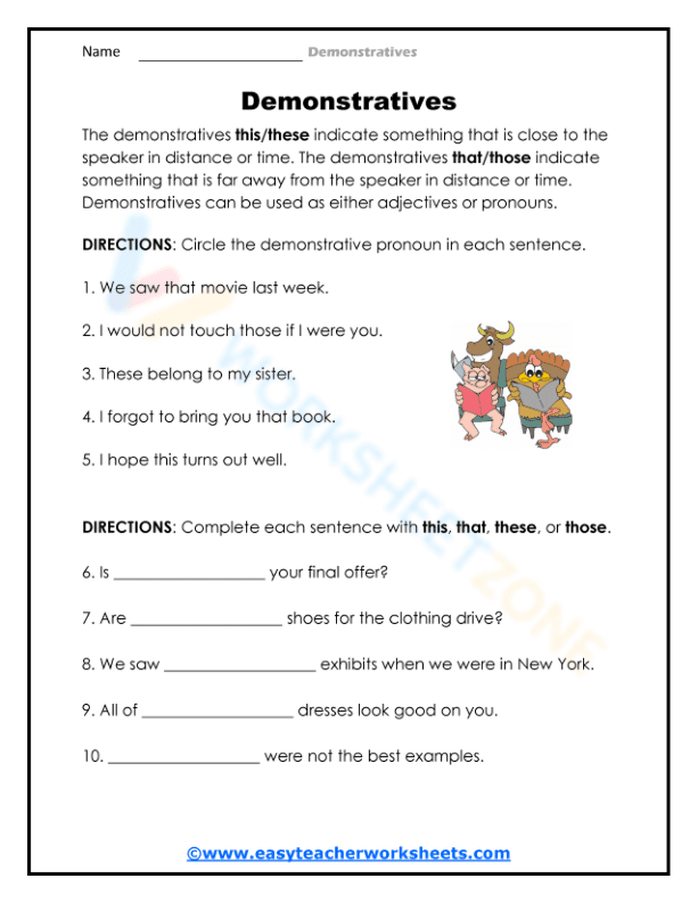 This, That, These, or Those. - Page 1