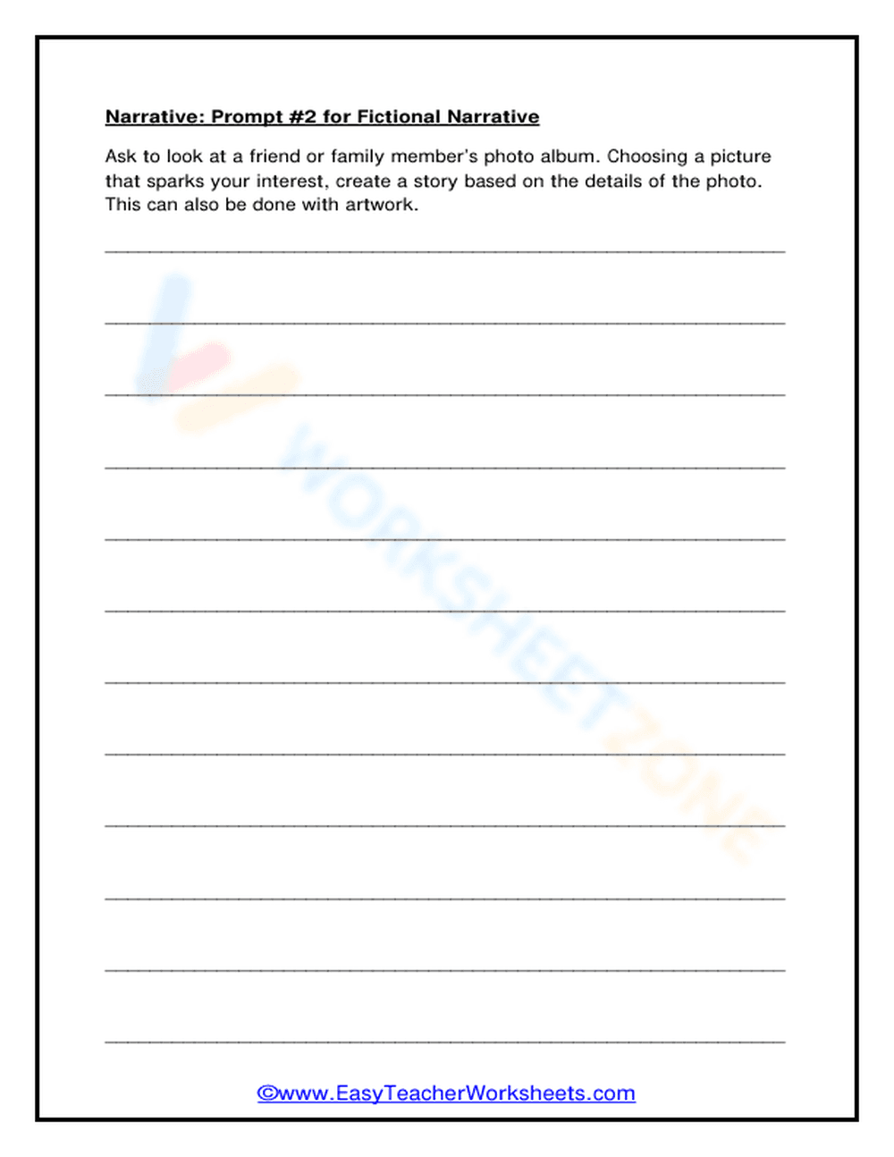 Fictional Narrative Writing Prompt II - Page 1