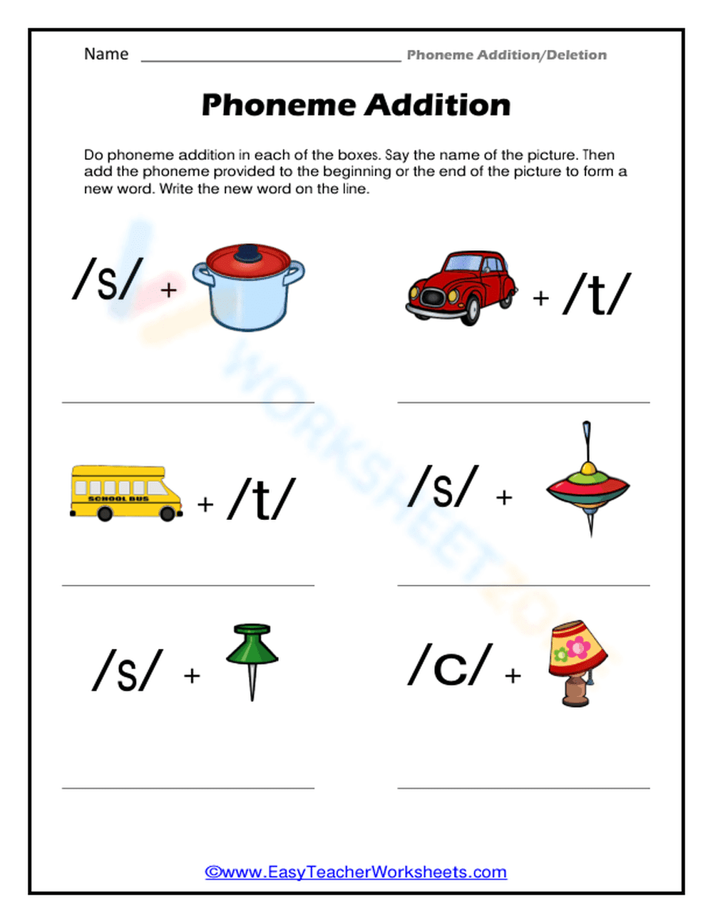 Phoneme Addition - Page 1