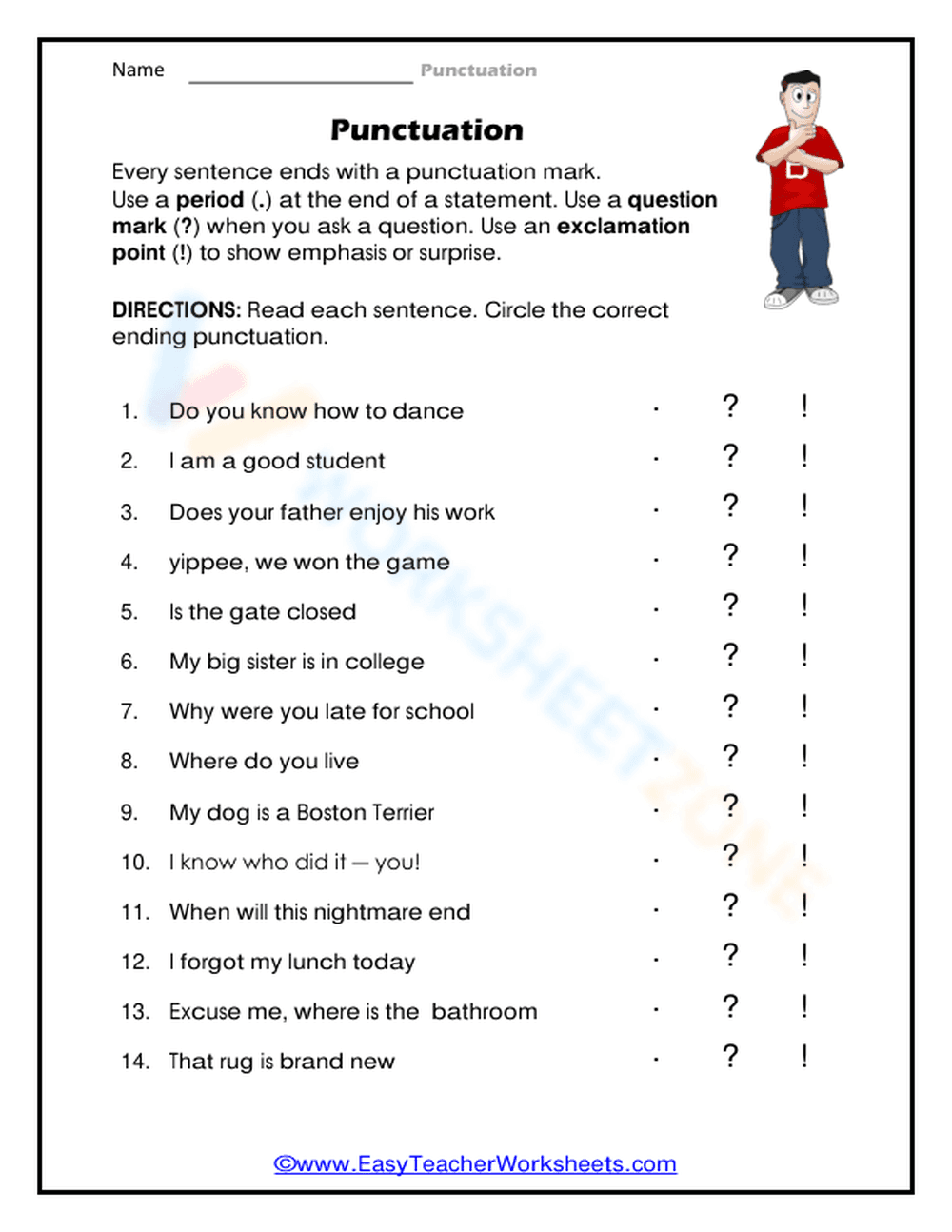 Sentence Enders - Page 1