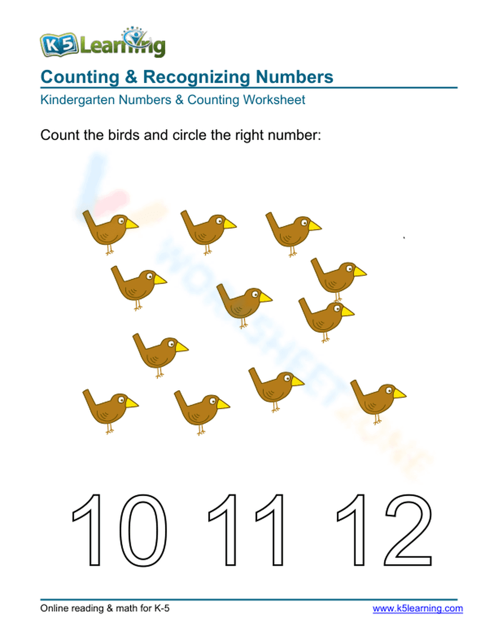 Count the Birds Practice - Page 1