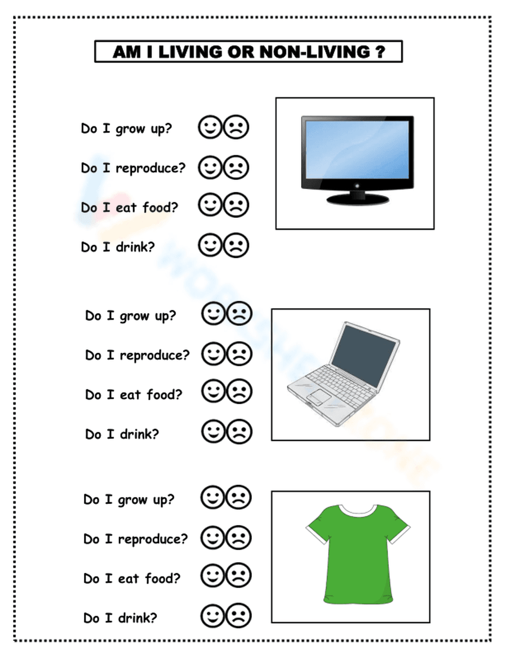 Living and Non-living Things - Page 1