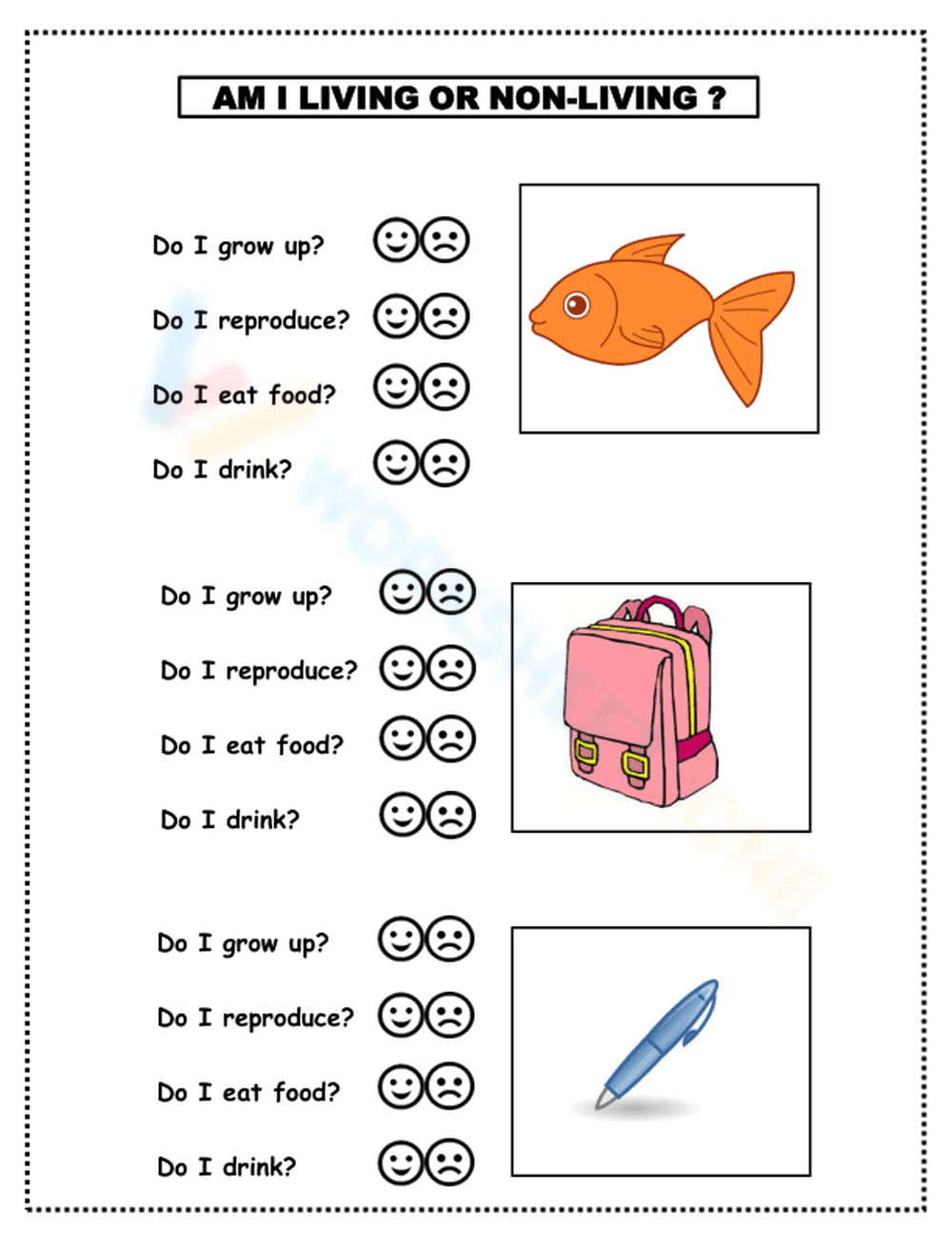 Living and Non-living Things - Page 1