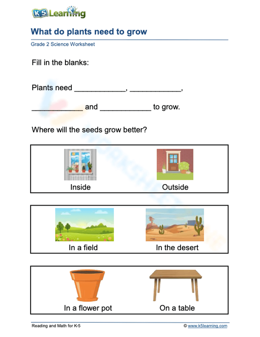 What do plants need to grow? - Page 1