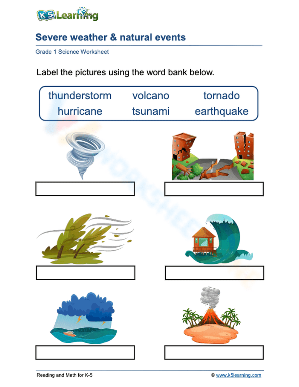 Name the extreme weather with the provided words - Page 1