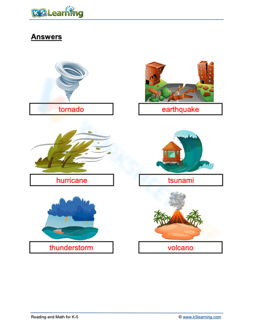 Name the extreme weather with the provided words - Page 2