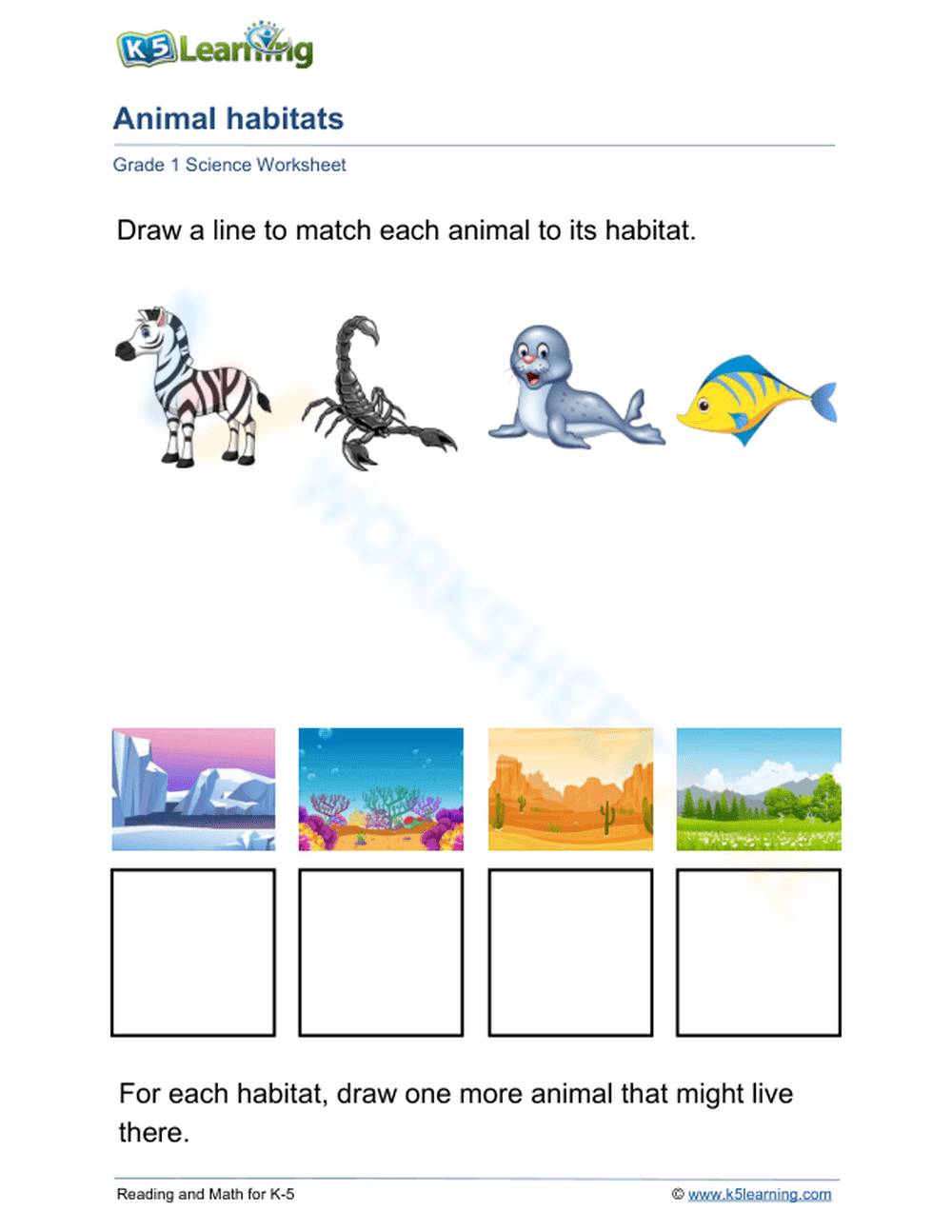 Animal habitats 3 - Page 1