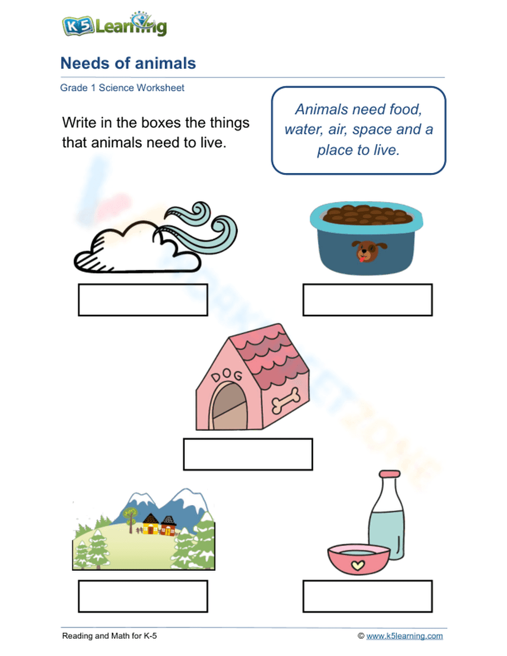 The 5 needs of animals - Page 1