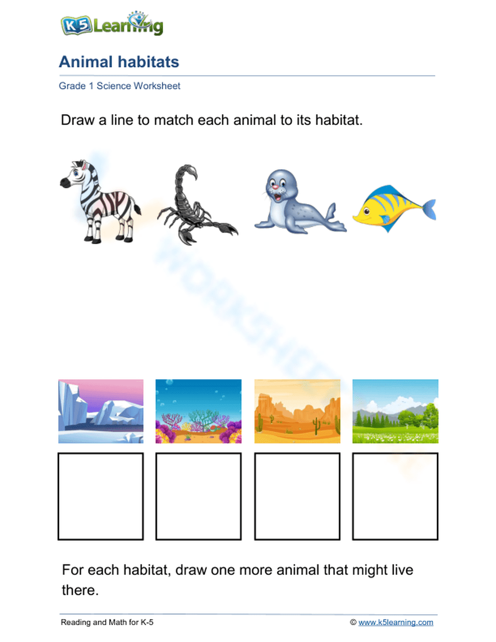 Animal habitats 3 - Page 1