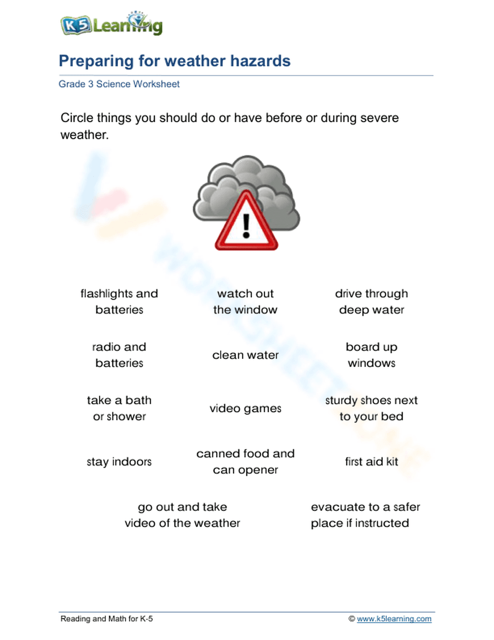 Preparing for weather hazards 2 - Page 1