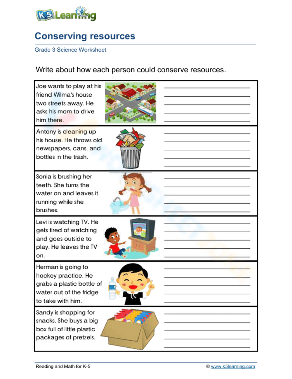 Conserving resources - Page 1