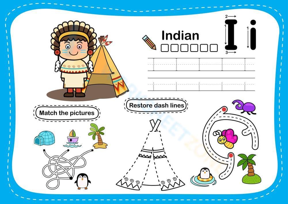 Alphabet Tracing - Letter I - Page 1