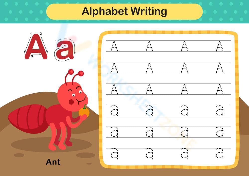 Alphabet Writing - A - Page 1