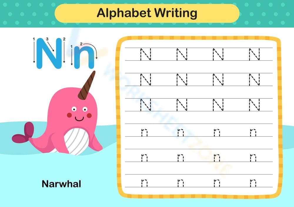 Alphabet Writing - N - Page 1