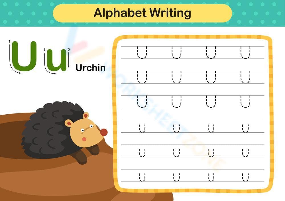 Alphabet Writing - U - Page 1