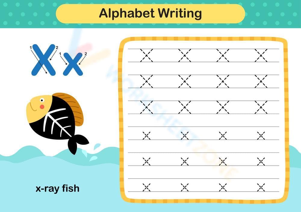 Alphabet Writing - X - Page 1