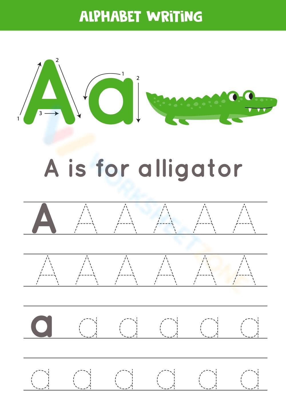 Alphabet Writing - A - Page 1