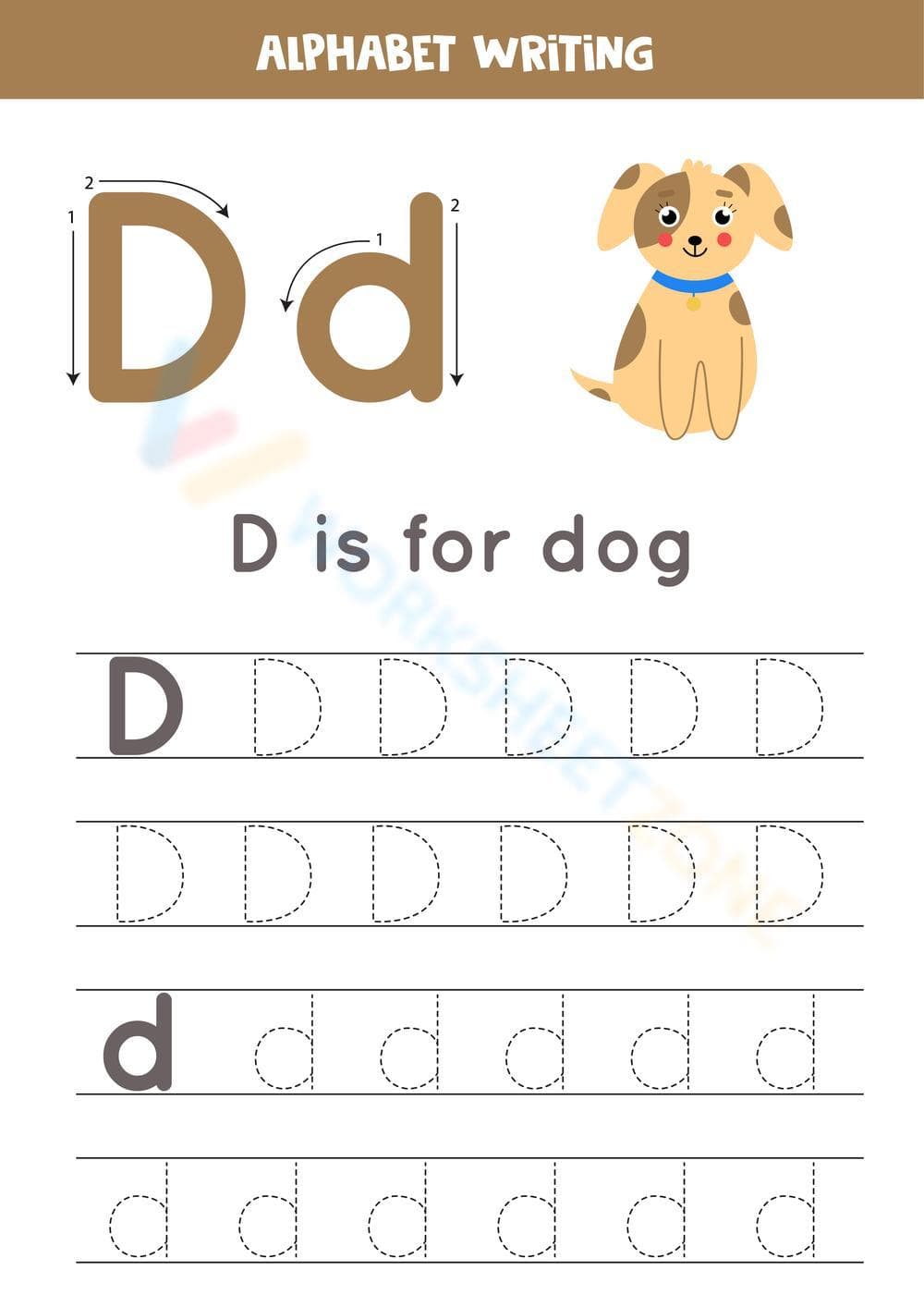 Alphabet Writing - D - Page 1