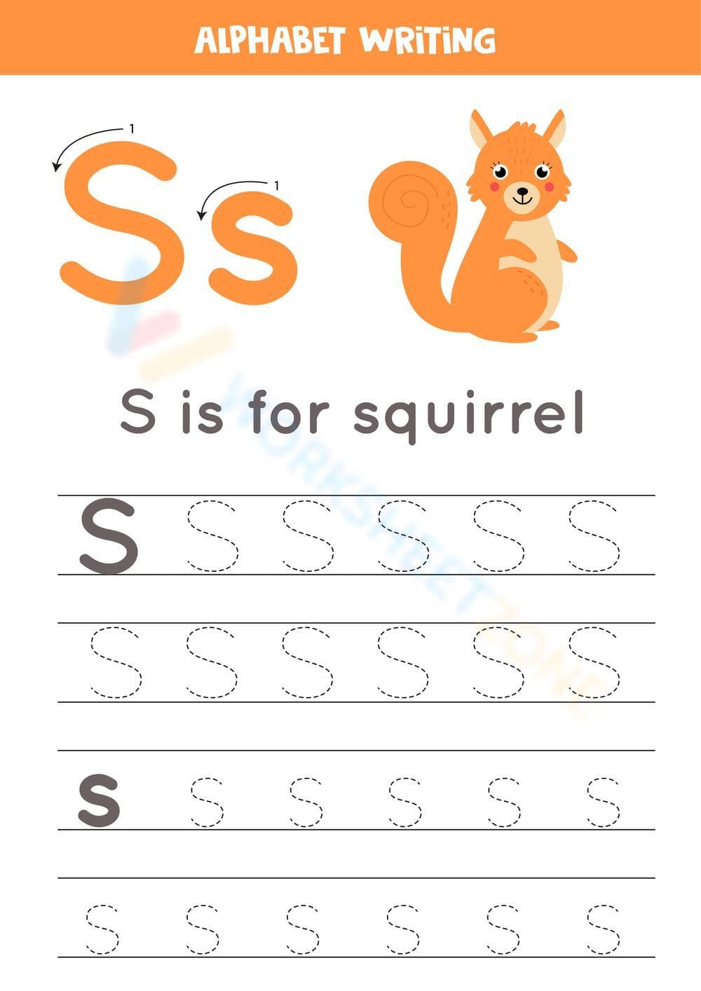 Alphabet Writing - S - Page 1