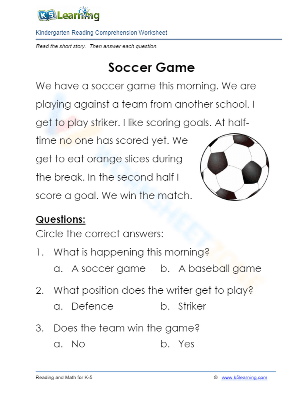 Soccer Game - Page 1