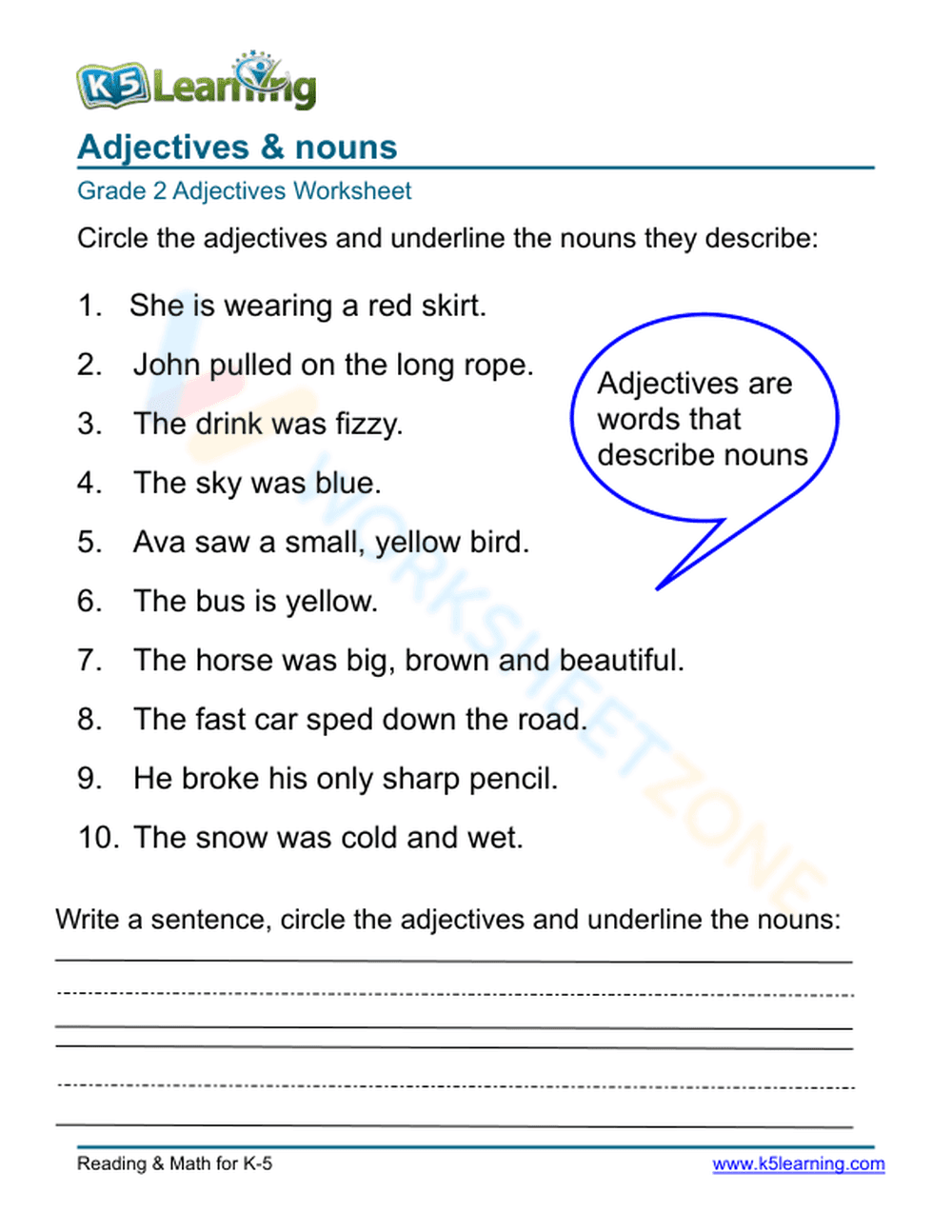 Adjectives & nouns 1 - Page 1